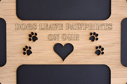 11x14 Dogs Leave Pawprints Wood Photo-Picture Mat Collage Insert