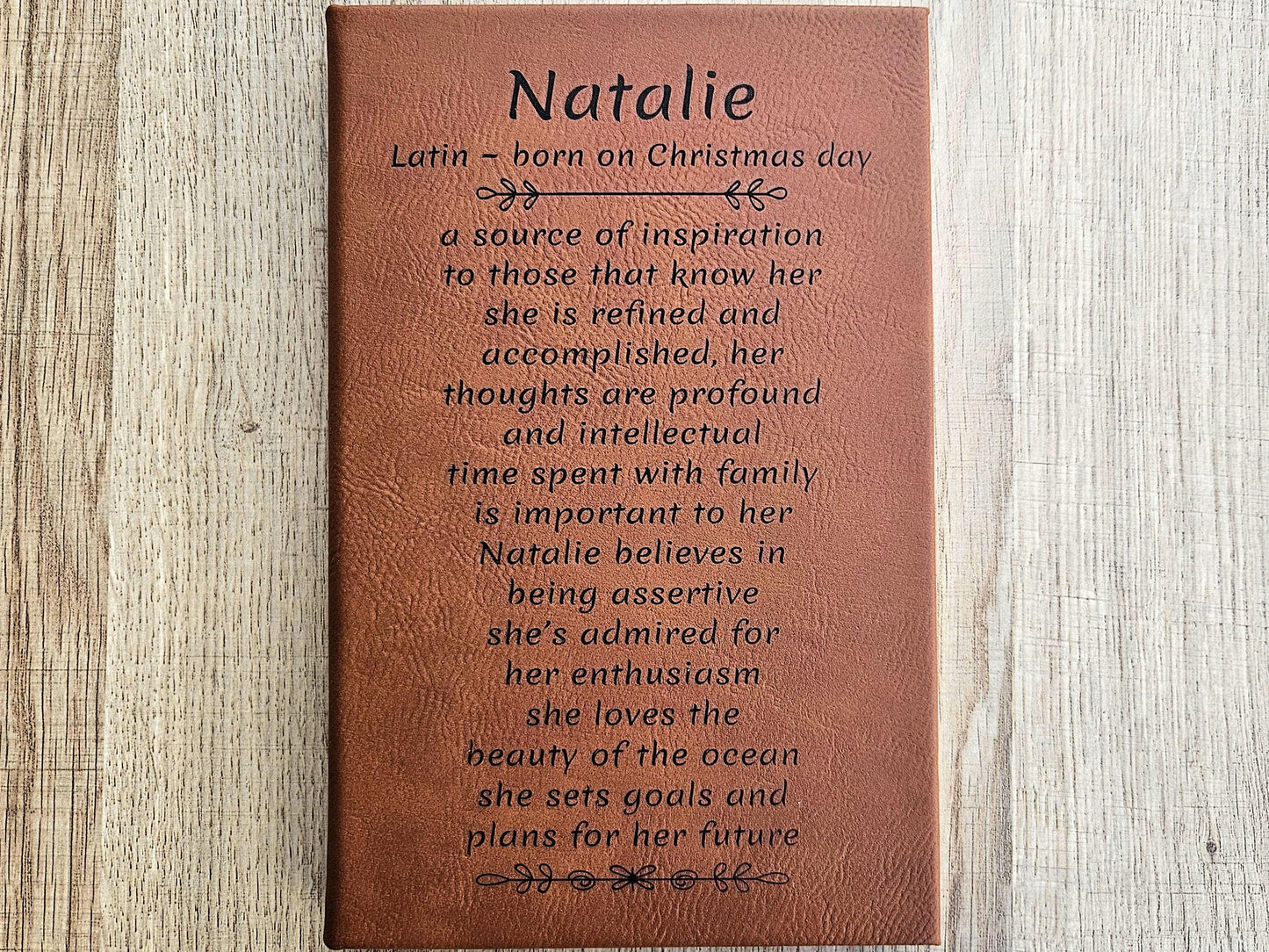 Leatherette Journal Personalized with Name Meaning - Lined Pages - comes in many colors including Blue - Journal for Women, Girls, Moms