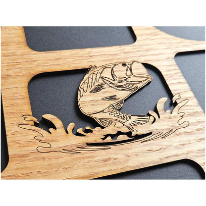 11x14 Bass Fishing Picture Frame | Fishing Photo Collage | Fisherman Gift