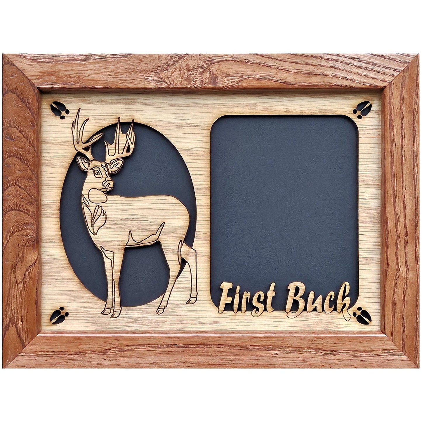 5x7 First Buck Deer Hunting Picture Frame - Wildlife - Gift for Hunter - Gift for Dad - Gift for Mom