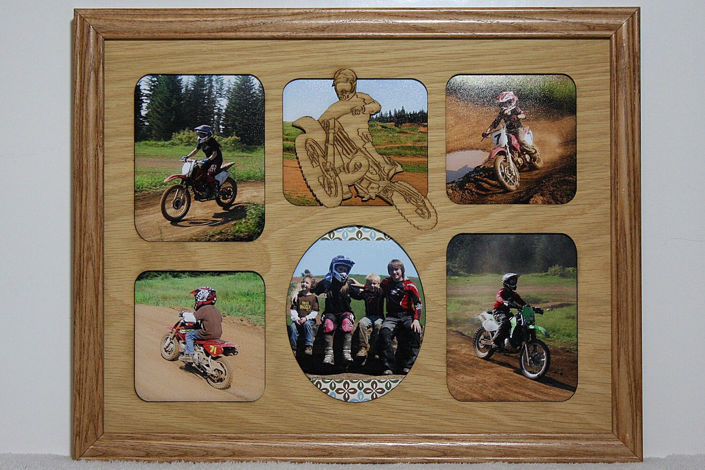 11x14 Dirt Bike-Motocross Wood Photo-Picture Mat Collage Insert