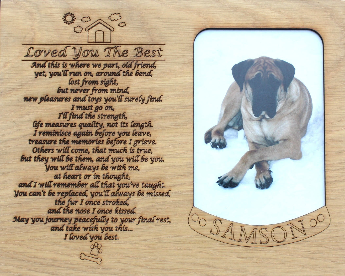 8x10 Pet Memorial Insert ONLY for Picture Frame Dog Memorial Frame Cat Memorial Frame Pet Memorial Gifts Picture Frames Horse Memorial
