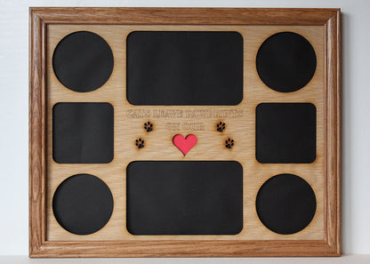 11x14 Cats Leave Pawprints On Our Heart Wood Photo-Picture Mat Collage Insert