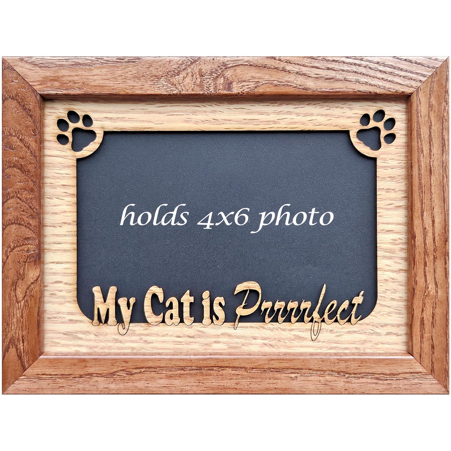 5x7 My Cat is Purrrrfect Picture Frame - Holds 4x6 photo - Gift for cat lover - Crazy Cat Lady - Feline Gift