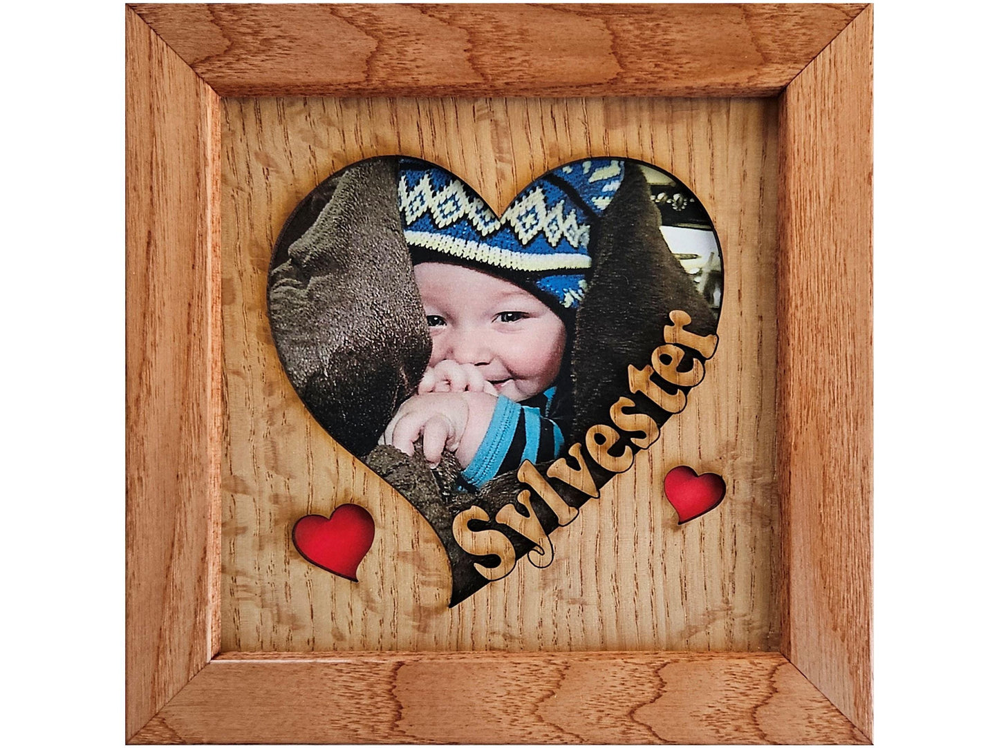 5x5 Valentines Name Frame - Holds 4x4(4x6) photo - Personalized Picture Frames - Heart Shaped Name Frame - Valentines Day - Gift for Couples