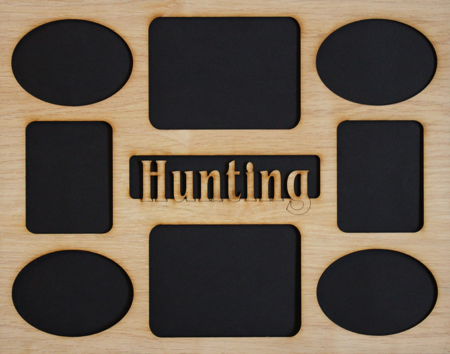 11x14 Hunting Wood Mat Collage insert for Frame - Deer Elk Bear Moose Mountain Lion Turkey Duck and More