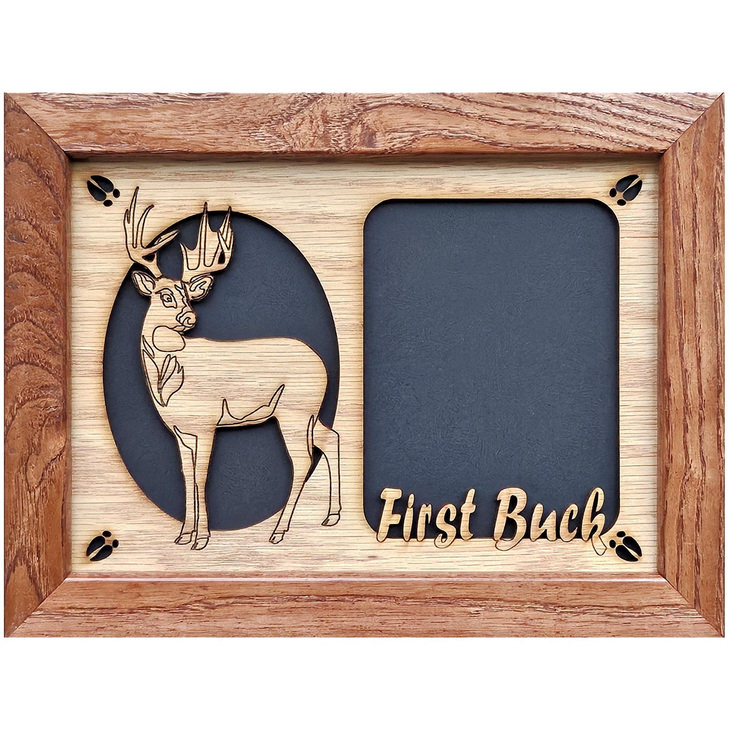 5x7 Deer Hunting Picture Frame - First Buck - Wildlife - Gift for Hunter - Gift for Dad - Gift for Mom