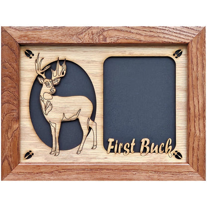 5x7 Deer Hunting Picture Frame - First Buck - Wildlife - Gift for Hunter - Gift for Dad - Gift for Mom
