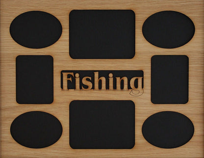 11x14 Fishing Picture Frame Collage Mat Insert - Fishing Gift - Fishing Decor - Fishing Frame - Gift for Fisherman - FRAME NOT INCLUDED