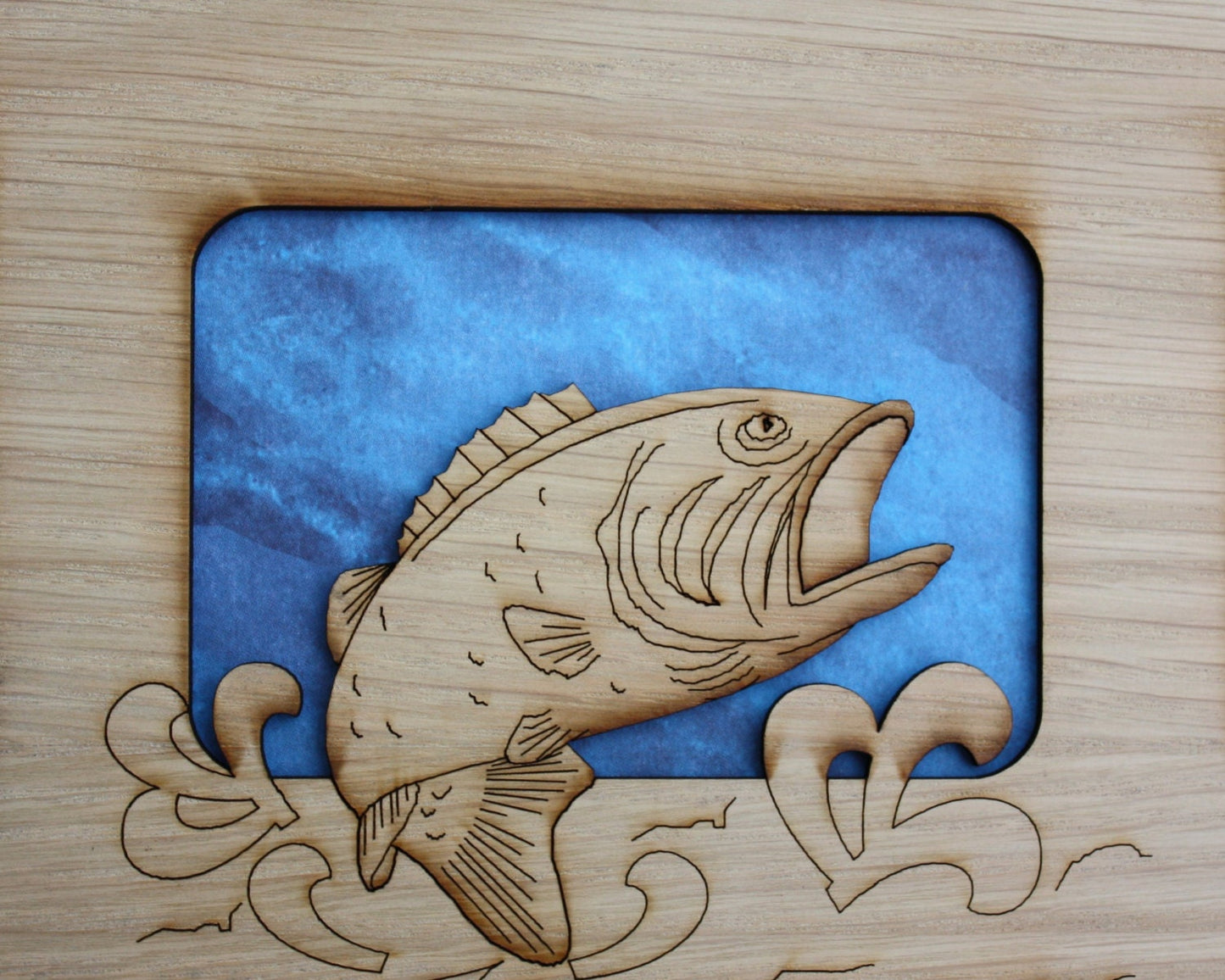 11x14 Bass Fishing Picture Frame Collage Mat Insert - Fishing Gifts - Gift for Fisherman - Fisherman Gifts - Gifts for Dad - FRAME NOT INCL.