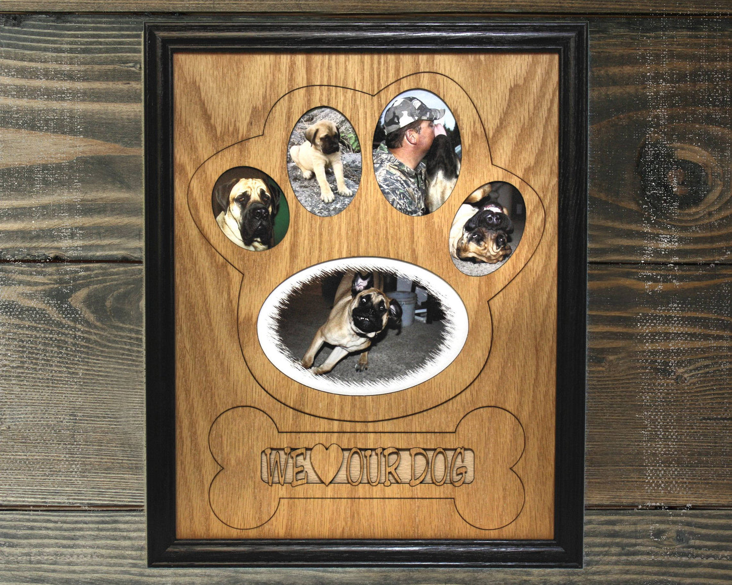 11x14 Dog Picture Frame Collage Mat Insert for Frame - Dog Paw - Dog Photo Frame - Pet Gift - Use for Pet Memorial - Custom Picture Frame