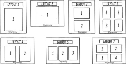 1 to 5 Grandkids Names Mat Insert (ONLY) for 11x14 Picture Frame - Gifts for Grandparents Grandchildren Personalized Customized