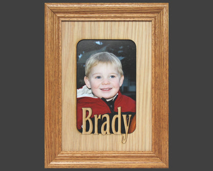 Personalized Name Frame 5x7 | Custom Picture Frame with Engraved Mat | Mother’s Day Gift | Father’s Day Gift | Frame Their Love by Name