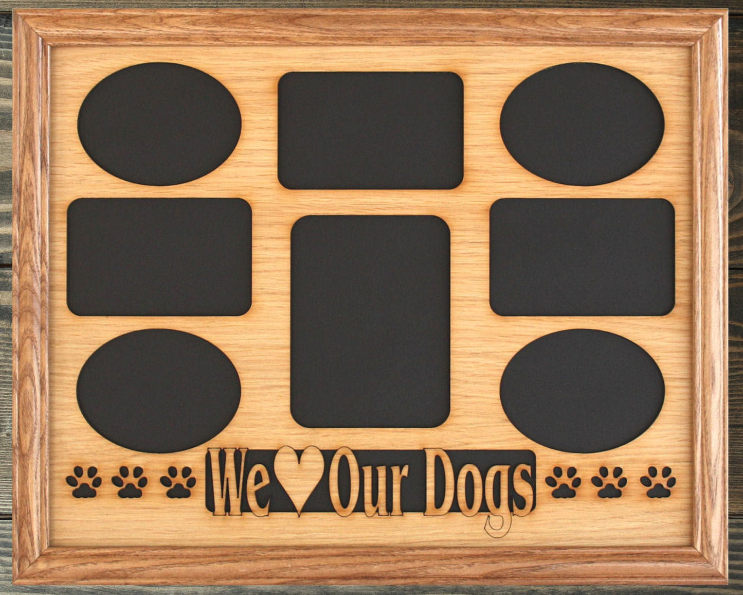 11x14 Dog Picture Frame Collage Mat Insert with Frame Options - Dog Paws - Dog Photo Frame - Pet Gift - Use for Pet Memorial - Pet Frame