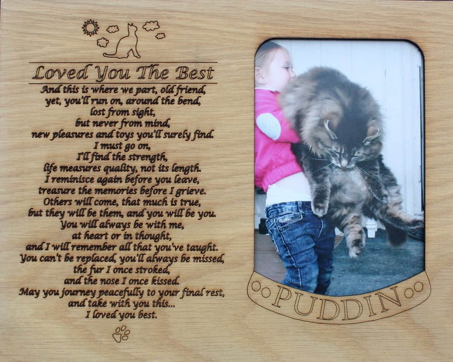 8x10 Pet Memorial Insert ONLY for Picture Frame Dog Memorial Frame Cat Memorial Frame Pet Memorial Gifts Picture Frames Horse Memorial